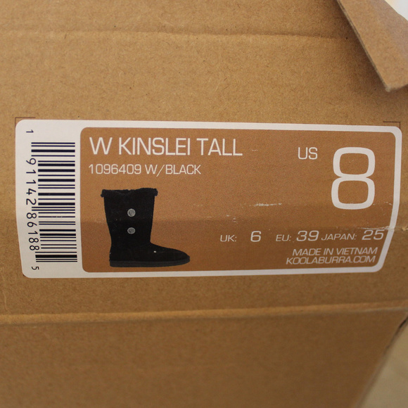 UGG KOOLABURRA SUEDE BUTTON TALL BOOTS BLACK - Picture 7 of 7